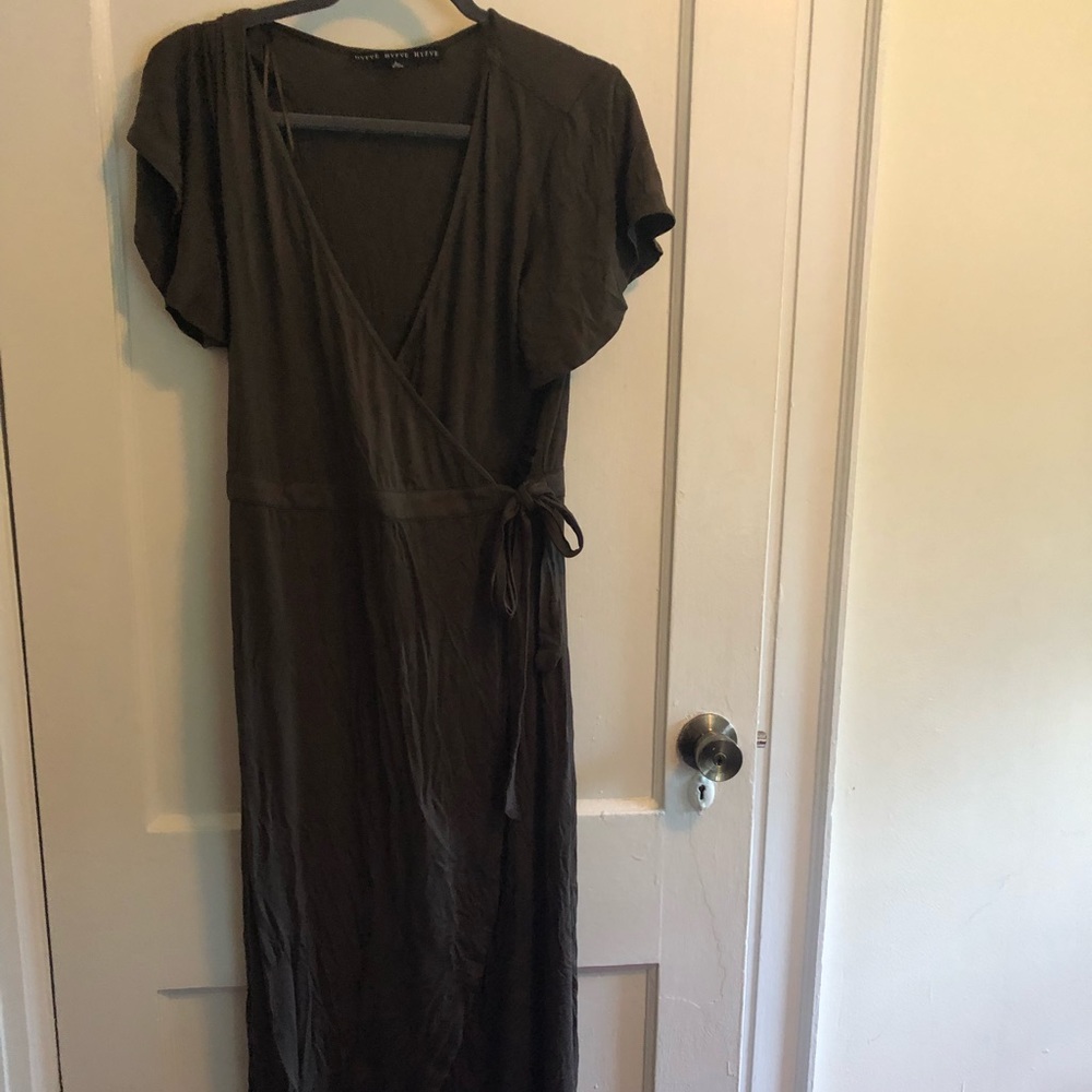 Olive maxi wrap dress